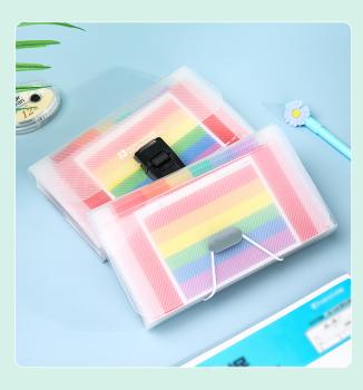 Großhandel B2B Mini Regenbogen A6 Sortierordner Mehrfach Sortiermappen Tasche